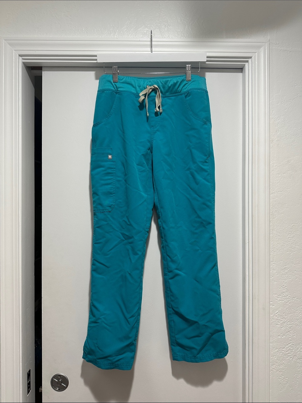 Figs women's Teal Kade cargo scrub pants